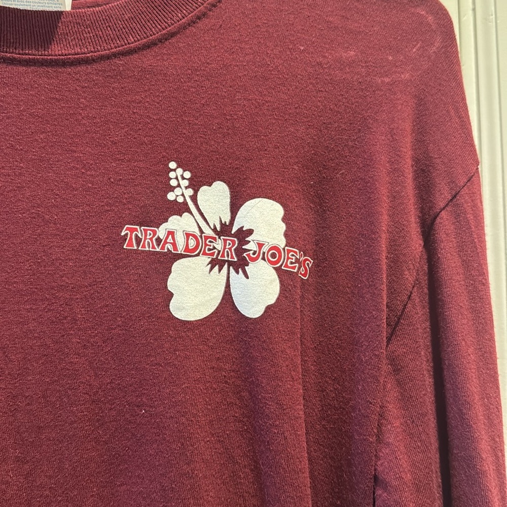 Trader Joe’s Burgundy Long Sleeve - Picture 2 of 2